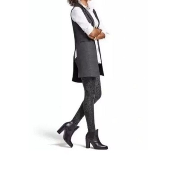 Cabi Women M Drafting Open Front Charcoal Gray Vest Office Siren Goth Preppy Y2K - Picture 2 of 8